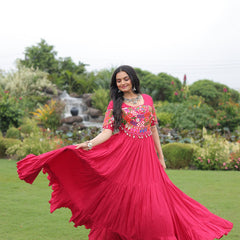 Premium Rayon with Kutchi Work Lehenga