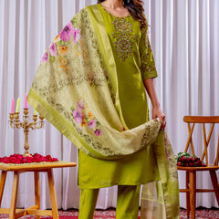 Viscose Silk Embroidered Dresses