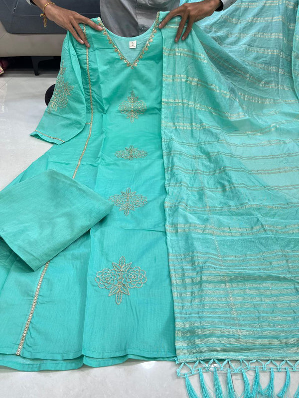 Festive Flare: Mul Chanderi Anarkali Dresses