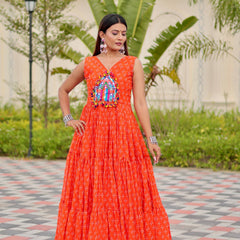 Real Mirror & Lace Work Lehenga