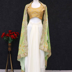 Embroidered Dhoti Set with Shrug