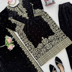 Viscose Velvet Designer Indo Western