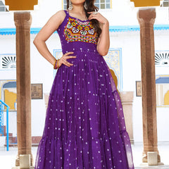 Gamathi with Real Mirror Work Lehenga