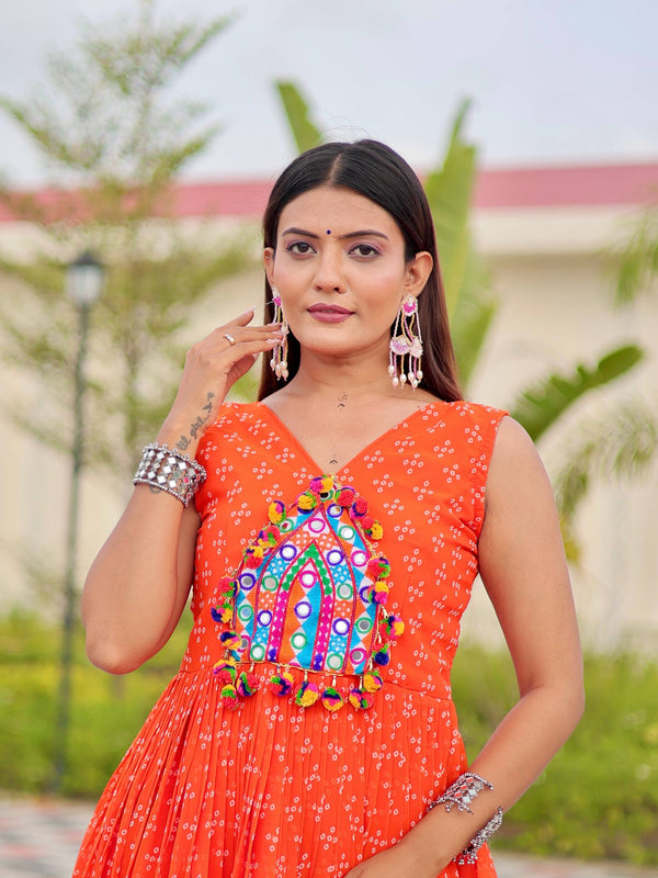 Real Mirror & Lace Work Lehenga