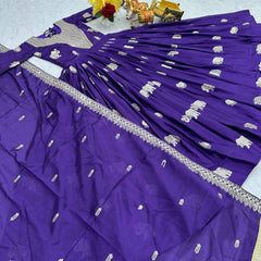 Elephant Motif Flared Lehenga