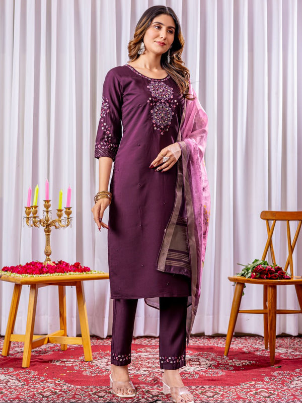 Viscose Silk Embroidered Dresses