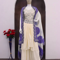 Indo-Western Mirror Work Dhoti Set