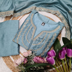 New Anarkali Kurta Set with Pant and Dupatta