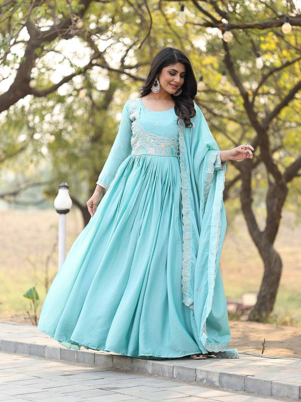 Chinnon Sequence Thread Work Lehenga