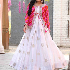 Sequin Embroidery Koti Set Indo Western