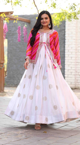 Sequin Embroidery Koti Set Indo Western