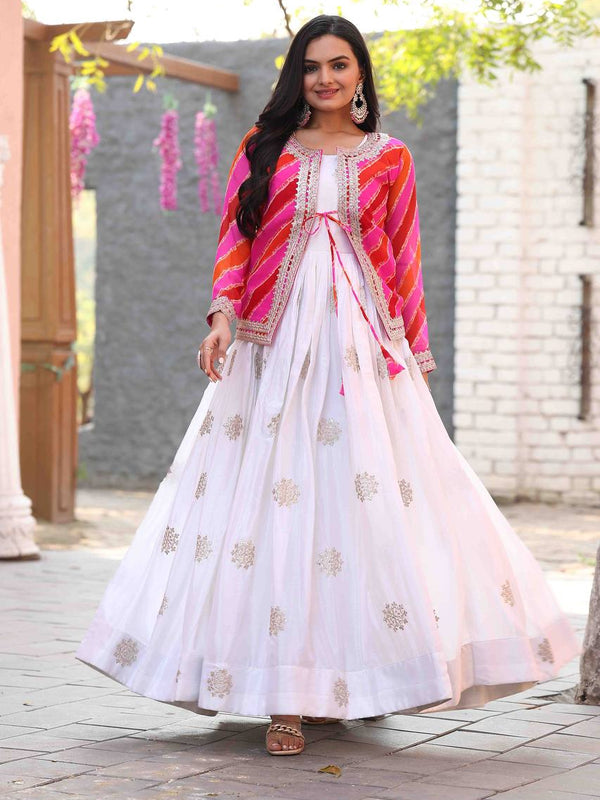 Sequin Embroidery Koti Set Indo Western