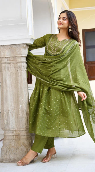 Anarkali Kurta Dresses with Malmal Dupatta