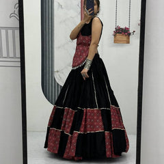 Ajrakh Print Festive Lehenga
