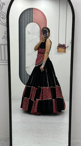 Ajrakh Print Festive Lehenga
