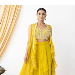 Three-Piece Handwork Indo Western