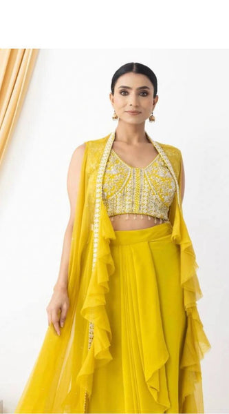 Three-Piece Handwork Indo Western