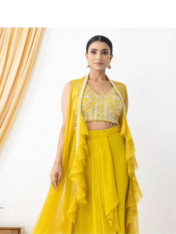 Three-Piece Handwork Indo Western