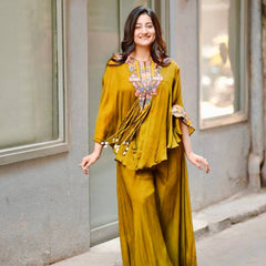 Cape-Style Embroidered Co-Ord Sets