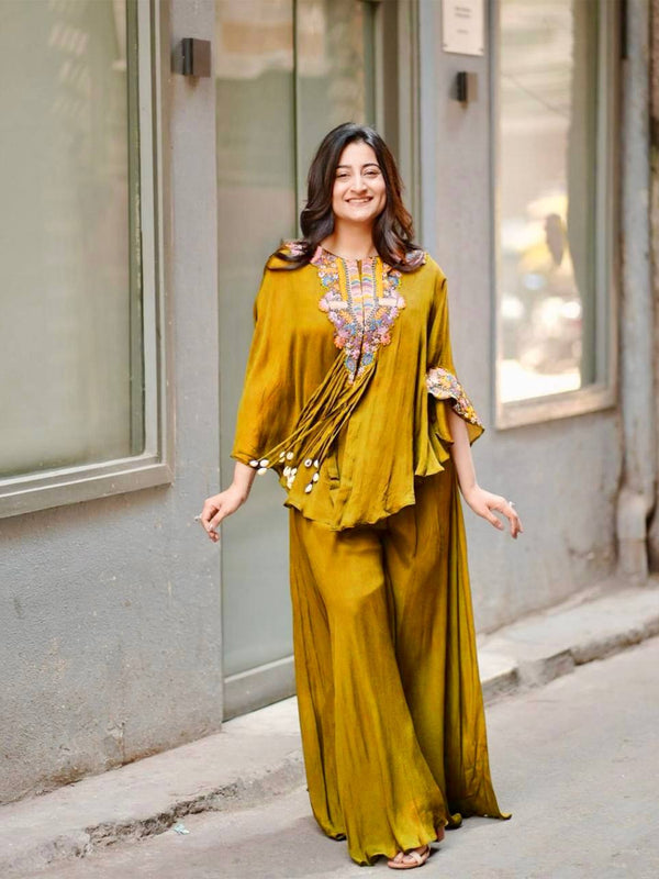 Cape-Style Embroidered Co-Ord Sets