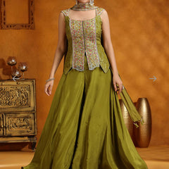 Mahendi-Colored Ethnic Ensemble Indo Western