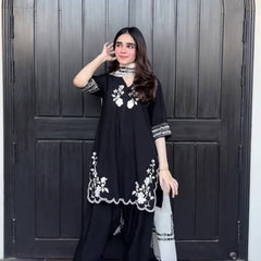 Embroidered French Crepe Dresses
