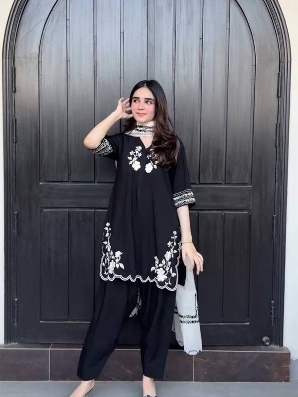 Embroidered French Crepe Dresses