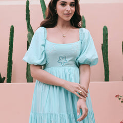 Mul-Mul Magic Embroidered Midi Gown