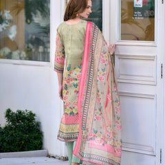 Festive Silk Blend Dresses Dupatta Set