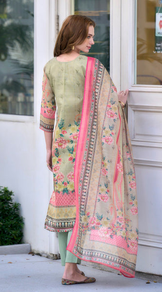 Festive Silk Blend Dresses Dupatta Set