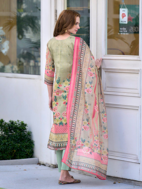 Festive Silk Blend Dresses Dupatta Set