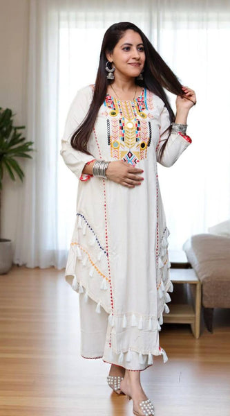 Embroidered Khadi Co-ord Sets