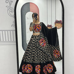 Pure Cotton Gamathi Work Lehenga