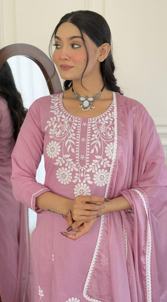 Chandni Embroidered 3-Piece Dresses