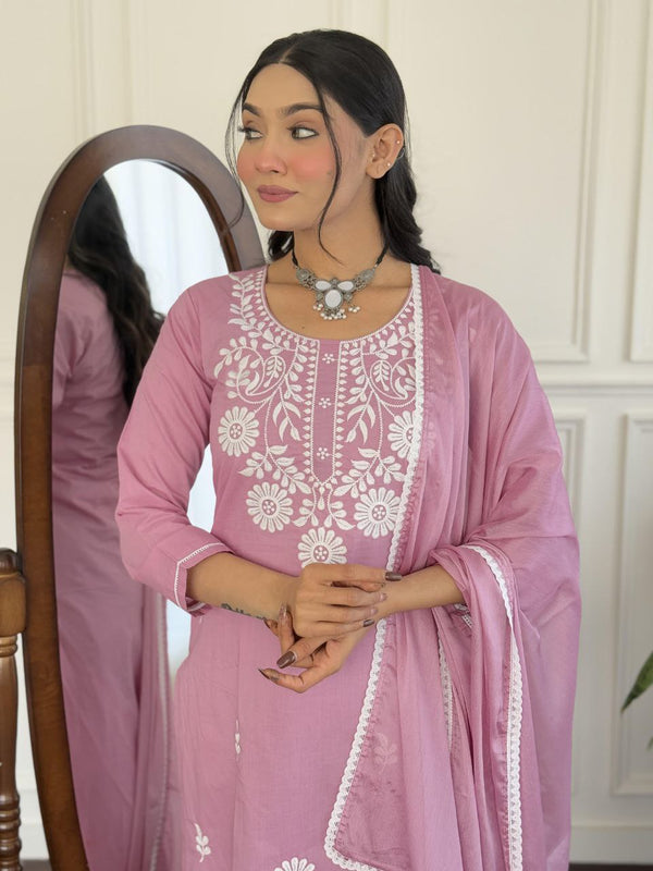 Chandni Embroidered 3-Piece Dresses