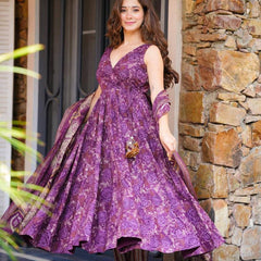 Flame Anarkali Lehenga