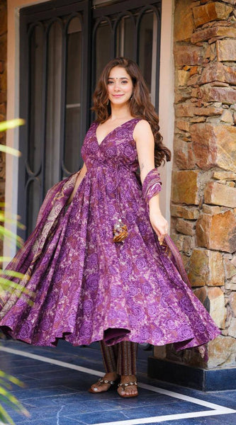 Flame Anarkali Lehenga