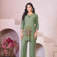 Heavy Rayon Embroidery Co-Ord Sets