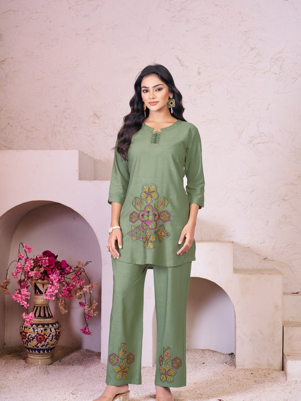 Heavy Rayon Embroidery Co-Ord Sets