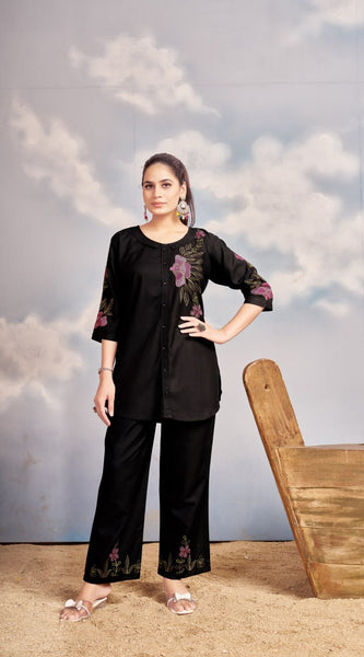 Trendy Heavy Rayon Embroidered Co-Ord Sets