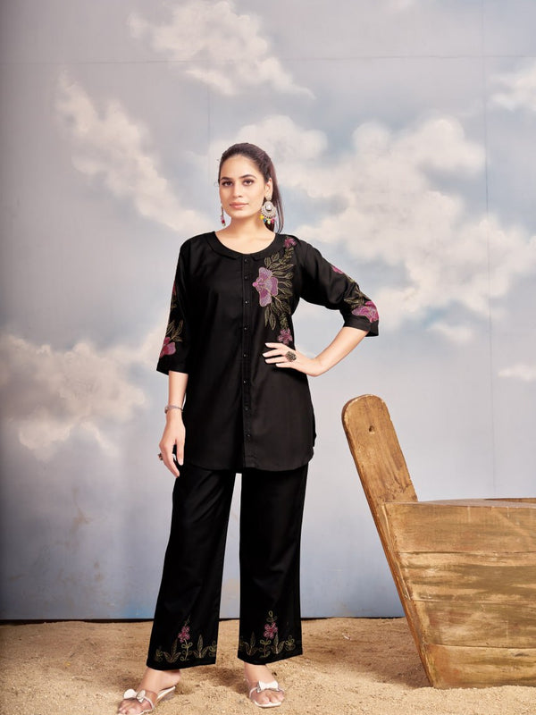 Trendy Heavy Rayon Embroidered Co-Ord Sets