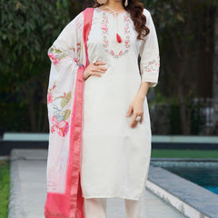Embroidered Viscose Silk Dresses
