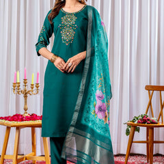 Viscose Silk Embroidered Dresses