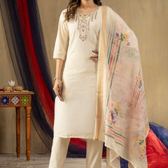 Shimmer Gold Silk Embroidered Dresses