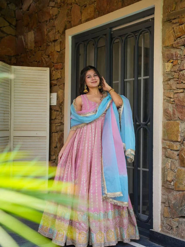Silken Petals Lehenga