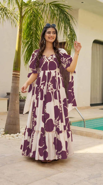 Women Maxi Floral Gown