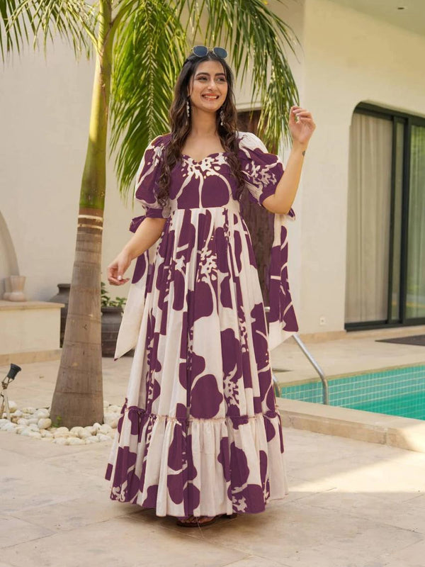 Women Maxi Floral Gown