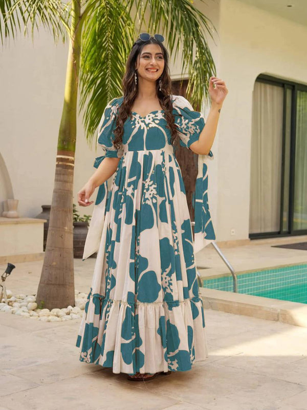 Women Maxi Floral Gown
