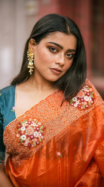 Paper Crush Silk Saree
