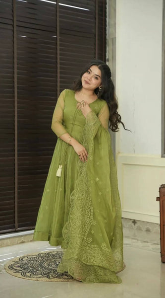 Embroidered Georgette Lehenga